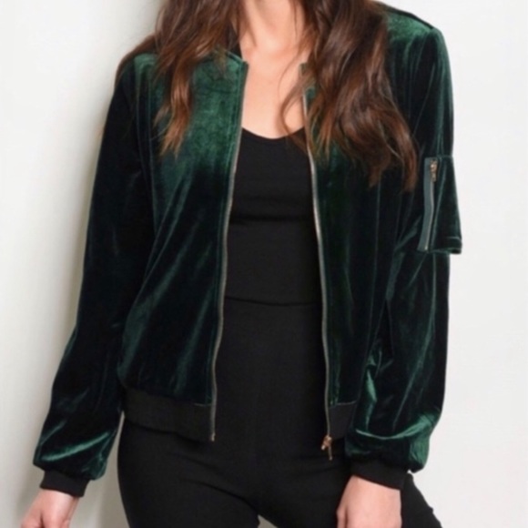 hunter green bomber jacket